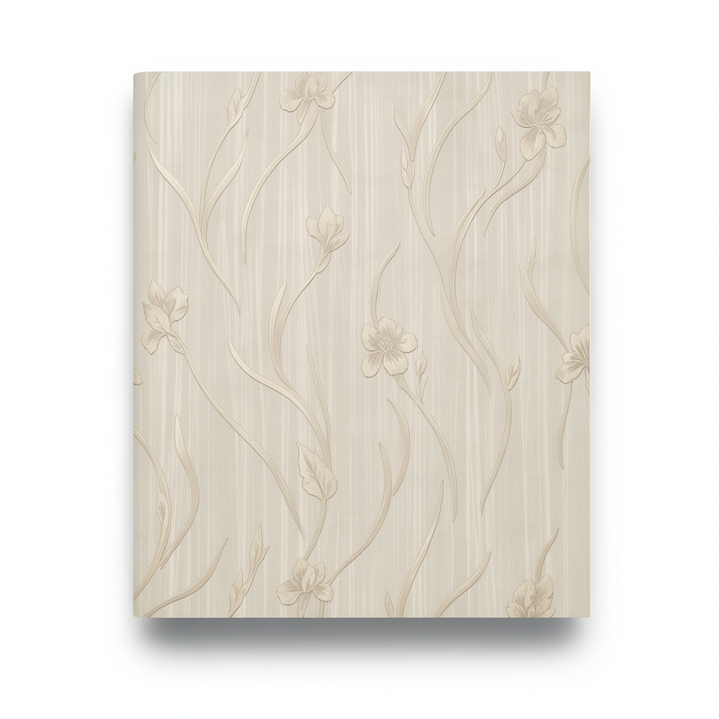 Italian Wallpaper Floral Design Beige Color, Size 10mx0.73m, Model 81028