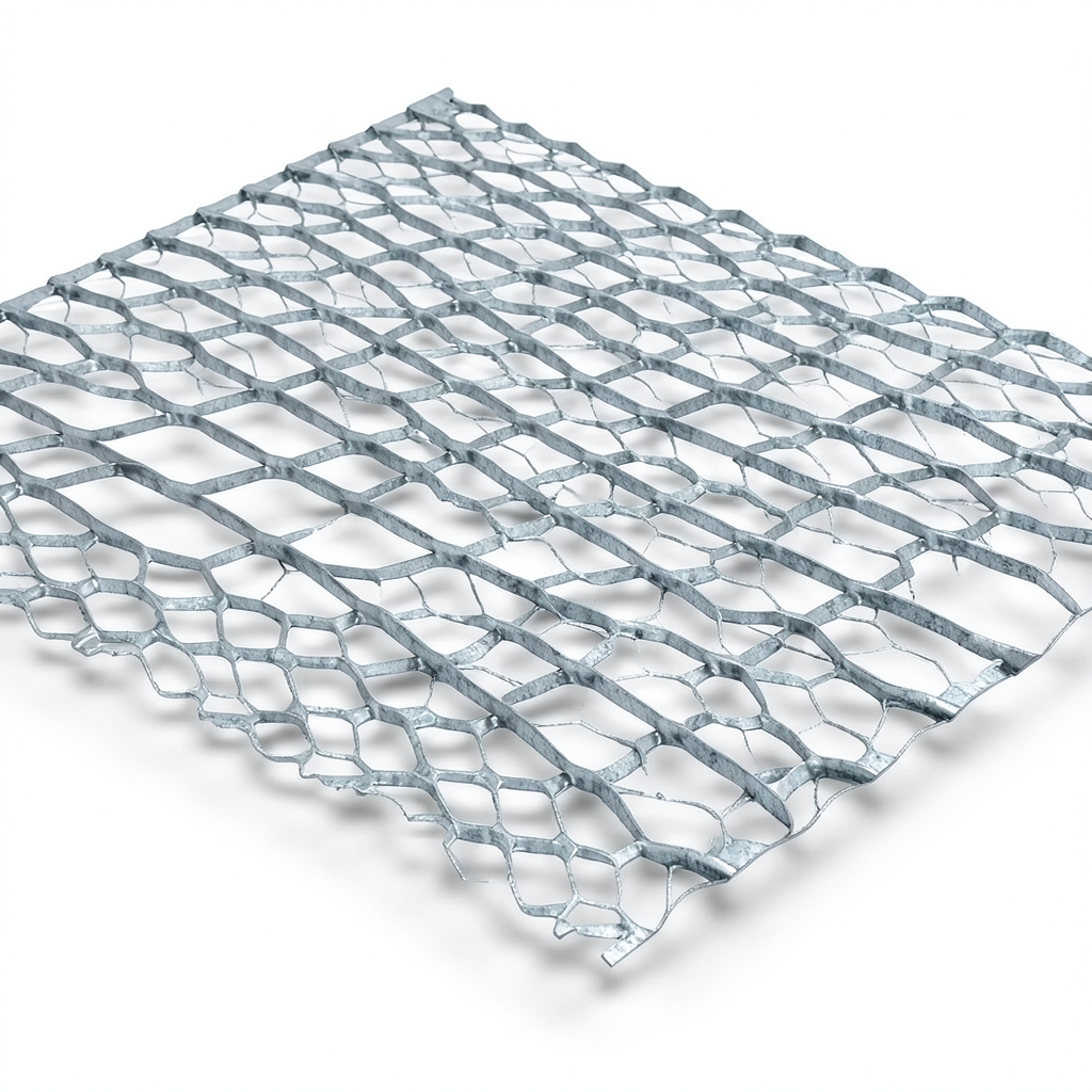 Galvanised Steel Expanded Metal Mesh Bahri Thickness 2.7 mm Width 1.22 m Length 6 m