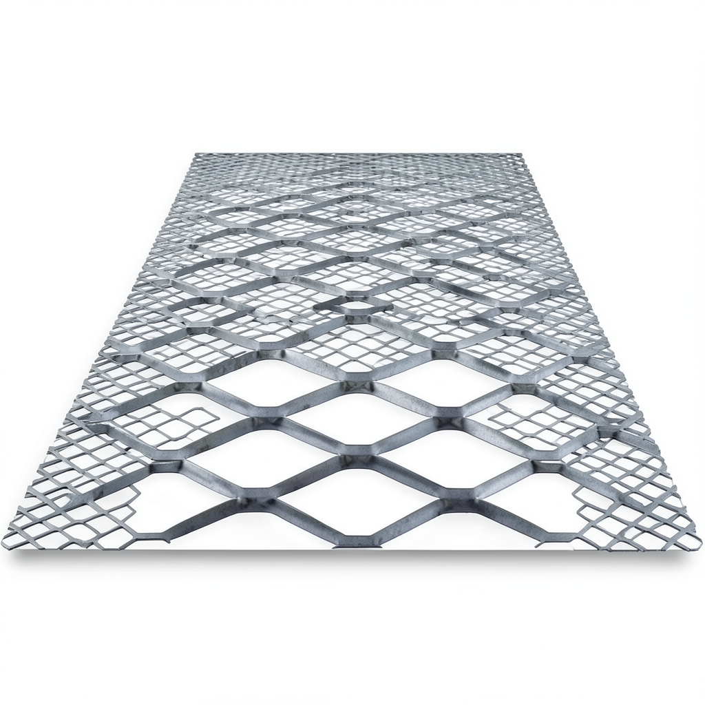 Galvanised Steel Expanded Metal Mesh Bahri Thickness 2 mm Width 1.22 m Length 7 m
