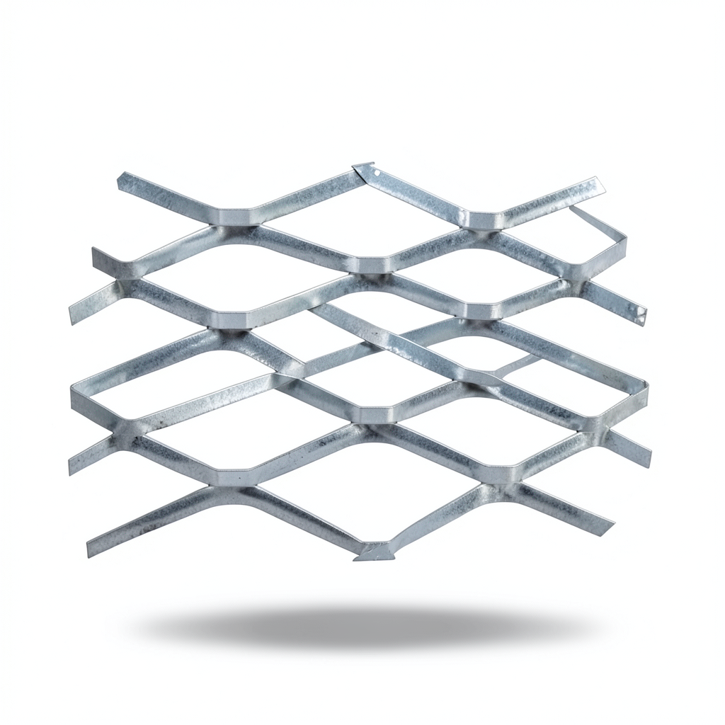 Galvanised Steel Expanded Metal Mesh Bahri Thickness 1.4 mm Width 1.22 m Length 7 m