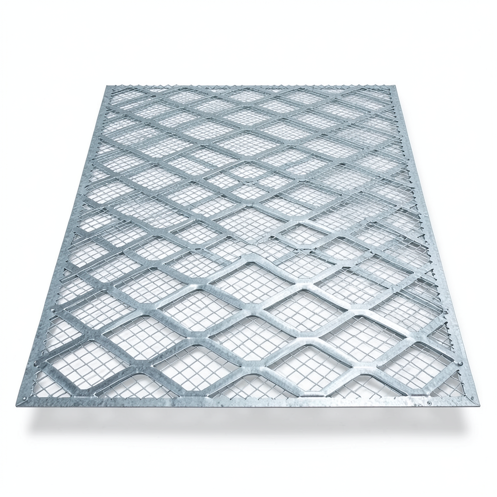 Galvanised Steel Expanded Metal Mesh Bahri 3 mm Thickness 1.22m Width 1m Length