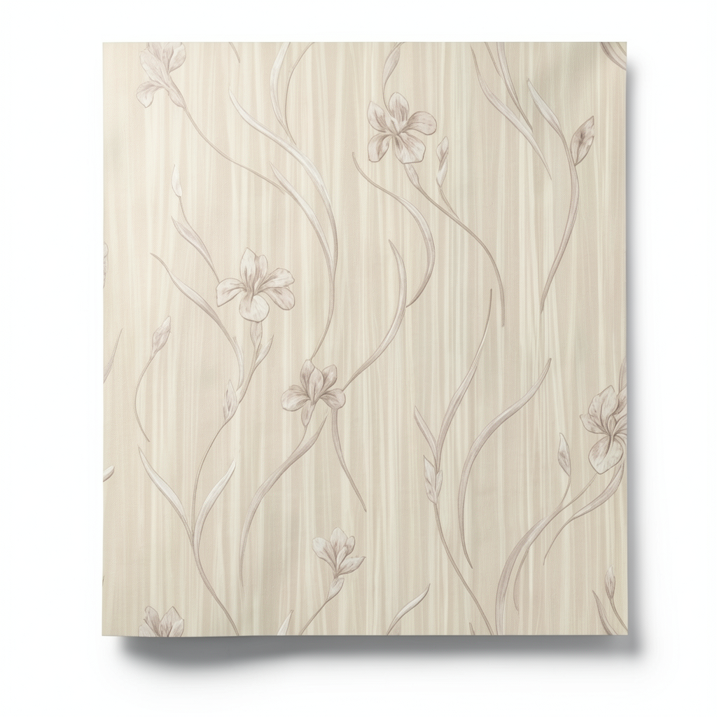 Italian Wallpaper Floral Design Beige Color, Size 10mx0.73m, Model 81032