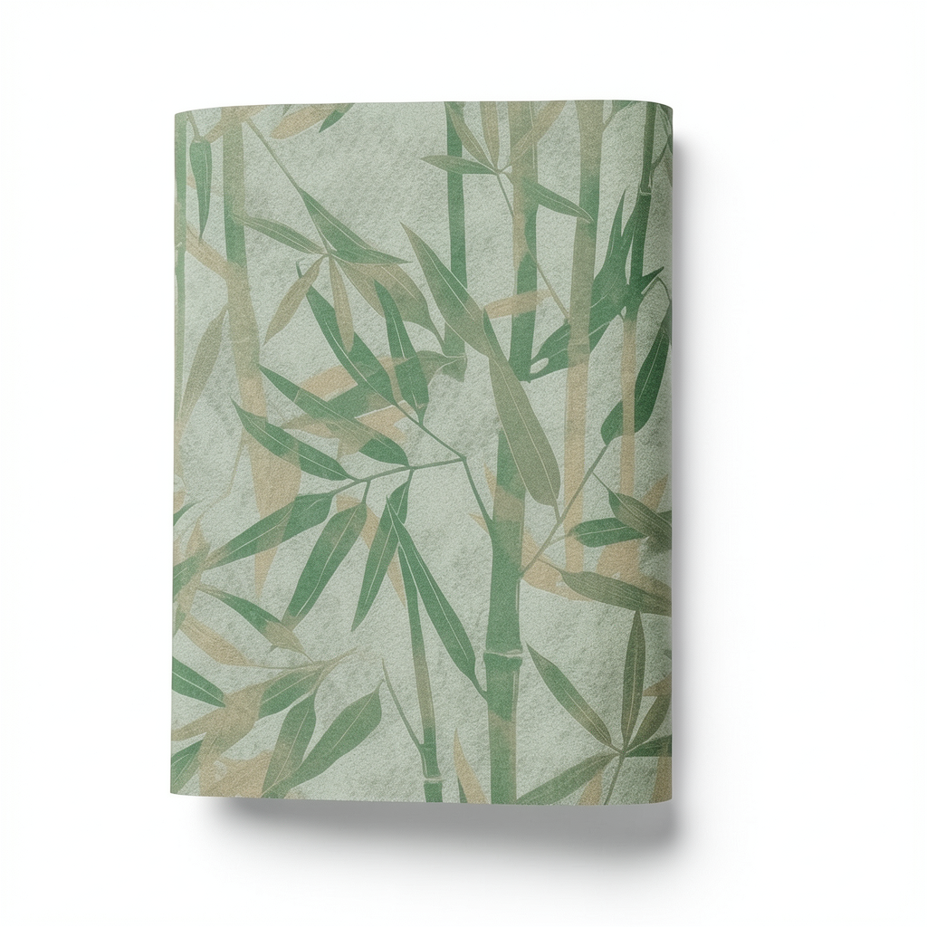 Italian Leaf-Patterned Wallpaper 10m x 0.73m, Green Color, Model Z90025