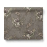 Italian Wallpaper Dark Beige Floral Design 10mx0.73m, Model 81130