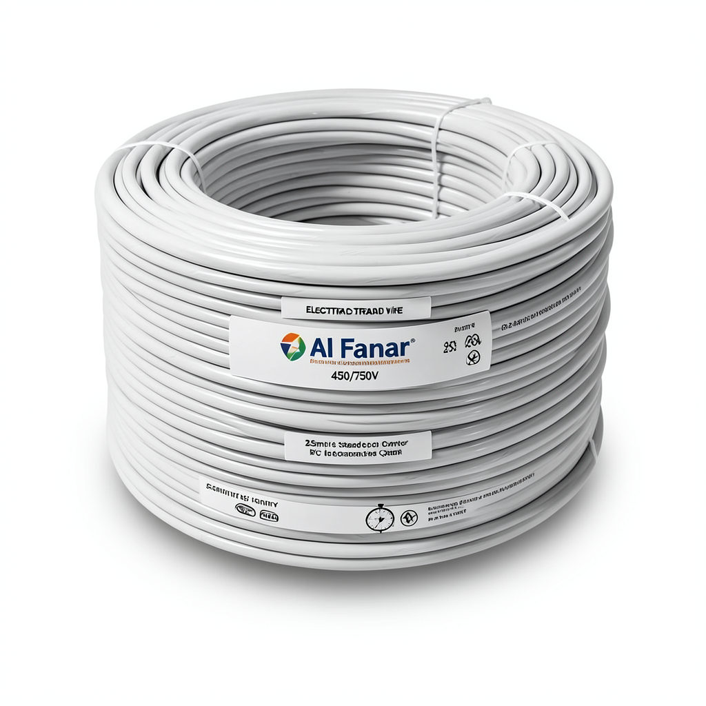 Electrical Stranded Wire 25mm 450/750V, Copper Conductor 2.24mm Diameter, PVC Insulation | Al Fanar