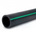 HDPE Plastic Pipe  PN 15.9 Bar [PE 63] OD 315 mm  SDR 7.4  Color Black with Green Stripes | Almona Factory