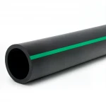 HDPE Polyethylene Pipe  PN 10 Bar [PE 63] OD 630 mm  SDR 11  Color Black with Green Stripes | Almona Factory