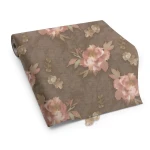 Italian Wallpaper Floral Design Brown Color, Size 10mx0.73m, Model 81133
