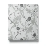 Italian Wallpaper Gray Color Floral Design, Size 10m x 0.73m, Model 81161