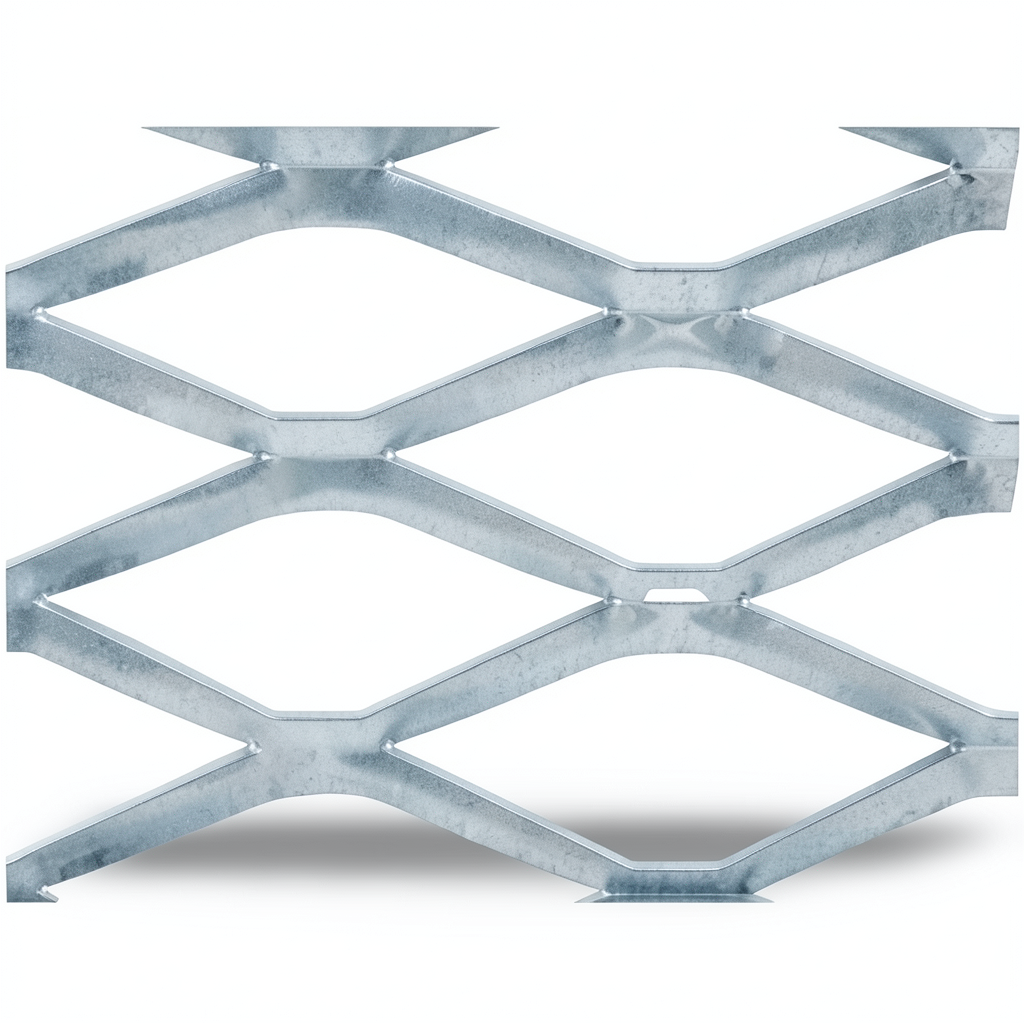 Galvanised Steel Expanded Metal Mesh Bahri Thickness 3.8 mm Width 1.22 m Length 2 m