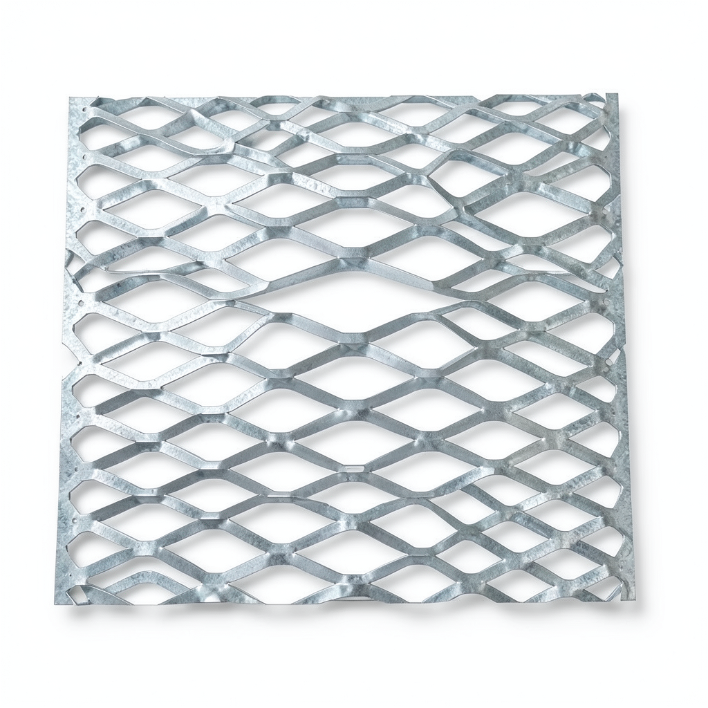 Galvanised Steel Expanded Metal Mesh Bahri Thickness 4.8 mm Width 1.22 m Length 2 m