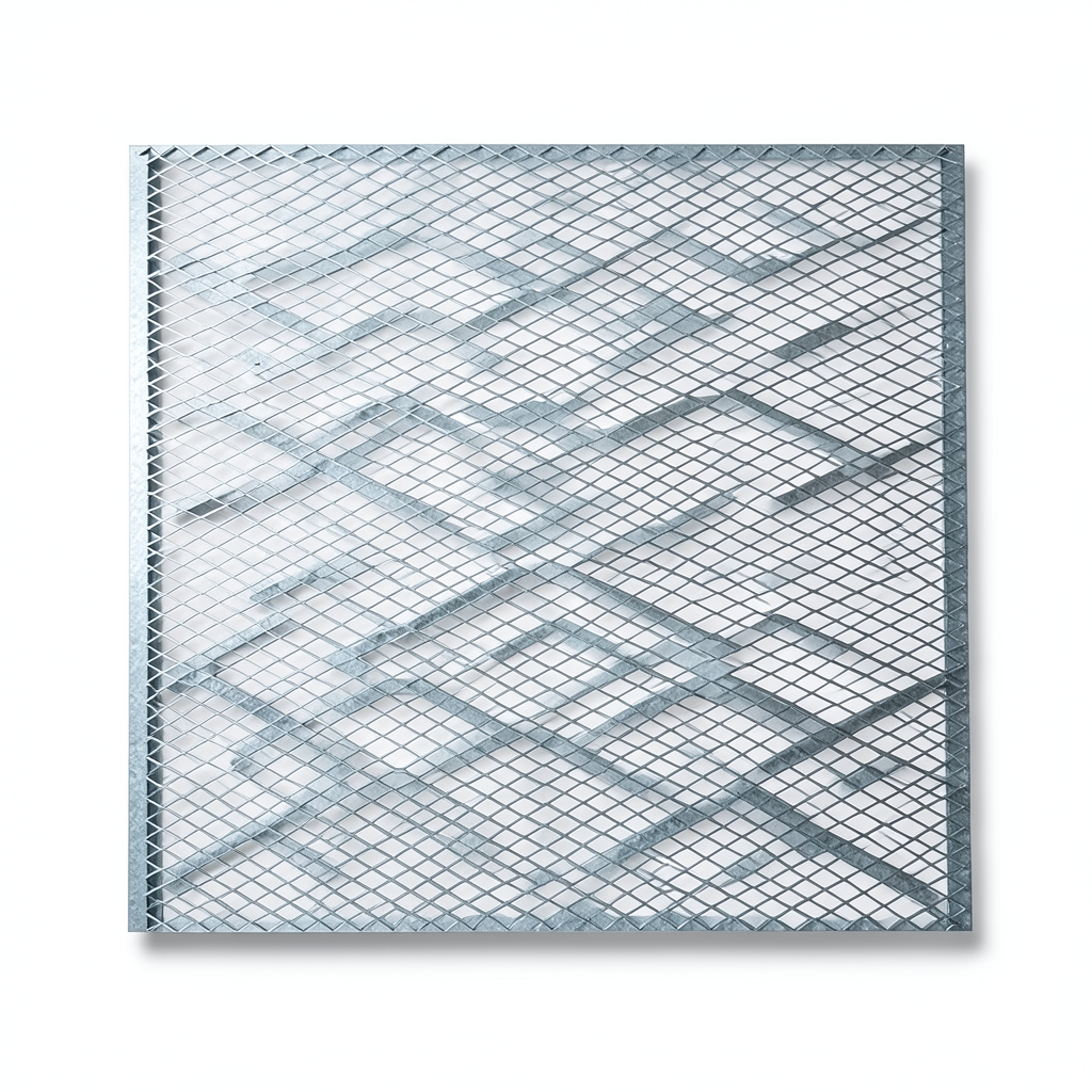 Galvanised Steel Expanded Metal Mesh Bahri Thickness 4.8 mm Width 1.22 m Length 3 m