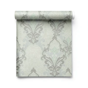 Wallpaper Classic Design 10 m x 1.06 m Pale Green, Model 41317