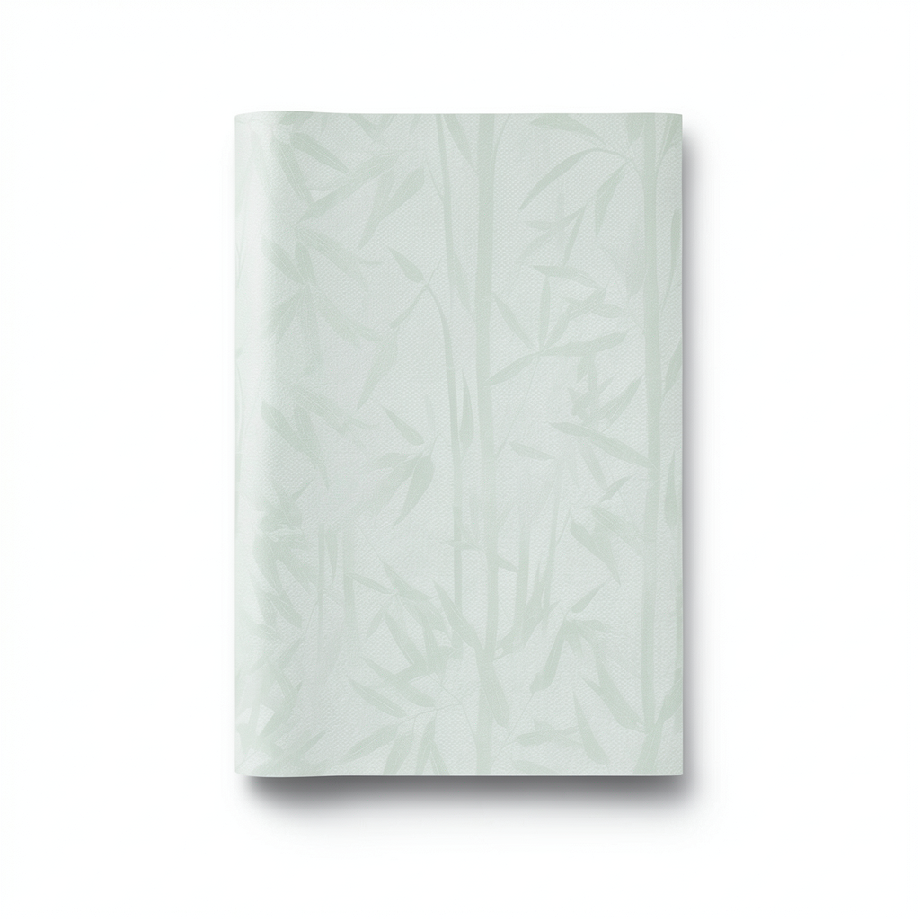Italian Leaf-Patterned Wallpaper 10m x 0.73m Pale Green, Model Z90038