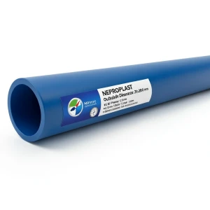 HDPE Pipes PE 80 Pressure 6 Bar Outside Diameter 280 mm Thickness 12.8 mm Blue | NEPROPLAST