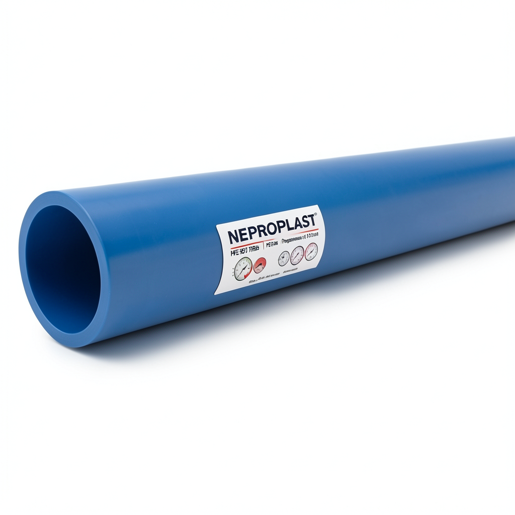 مواسير HDPE PE 80 ضغط 6 بار قطر خارجي 355 مم سمك 16.2 مم لون أزرق | نيبروبلاست