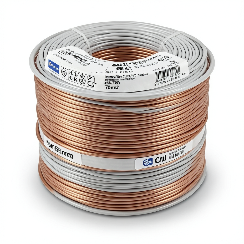 Stranded Wire Coil 70mm2 450/750V Copper Conductor 2.22mm Diameter PVC Sheathed | Al Fanar