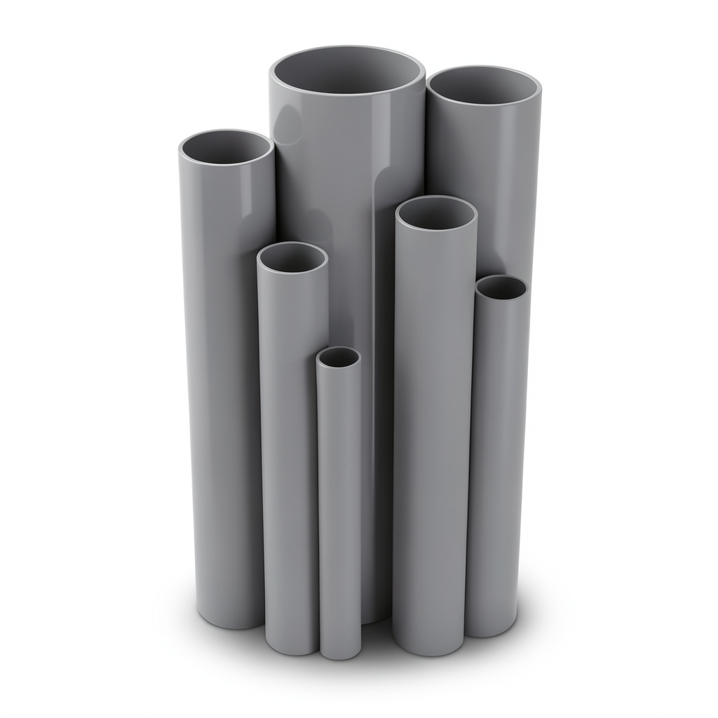 UPVC Pipes Nominal Pressure 16/20 Outside Diameter 140 mm Thickness 10.4 mm Gray