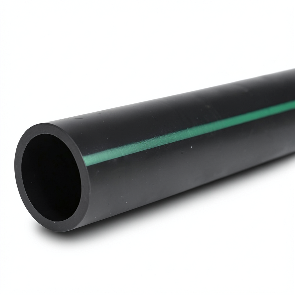 مواسير بلاستيك HDPE ضغط 10 بار PE 80، قطر خارجي 500 مم SDR 13.6، لون أسود