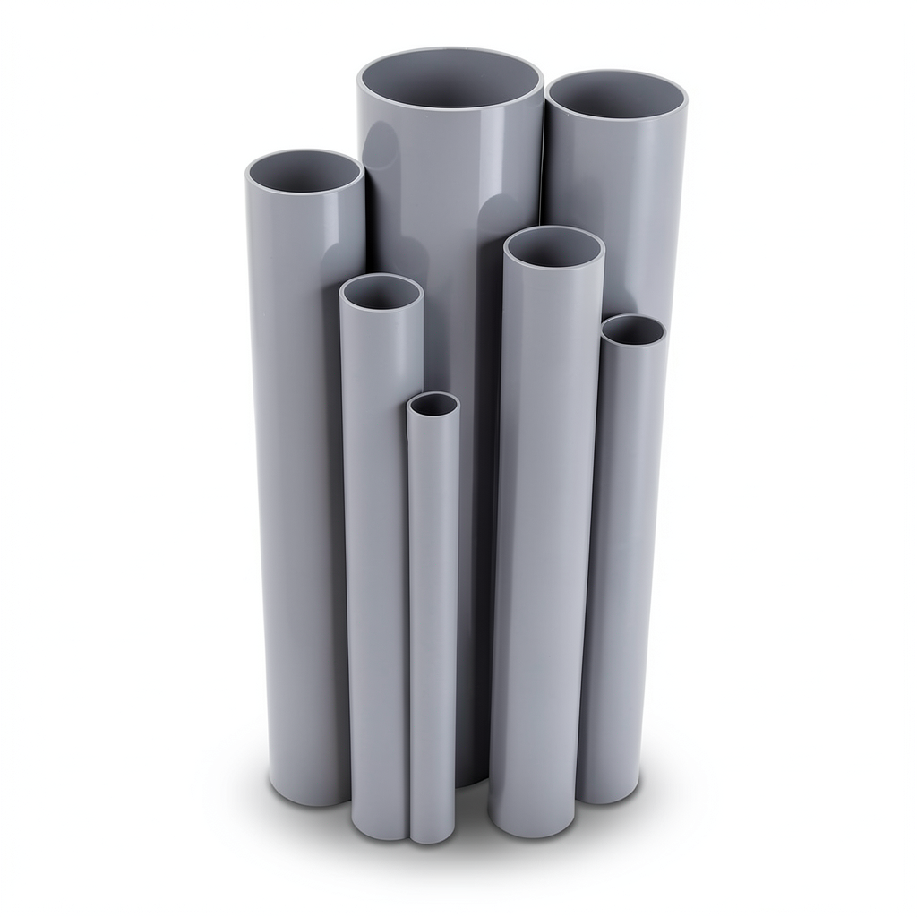 UPVC Pipes Nominal Pressure 16/20 Outside Diameter 225 mm Thickness 16.7 mm Gray