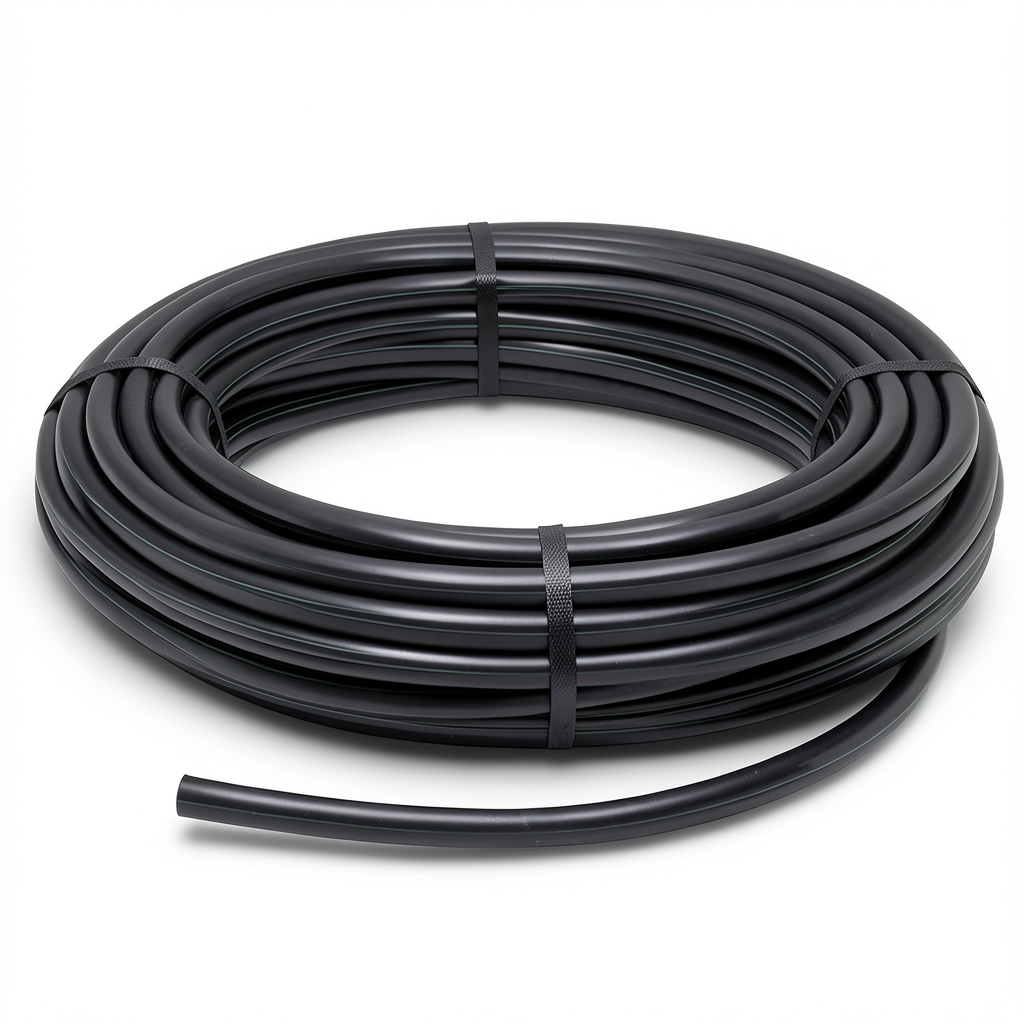 لفة أنابيب HDPE ضغط 10 بار PE 80 قطر خارجي 20 مم SDR 13.6 لون أسود