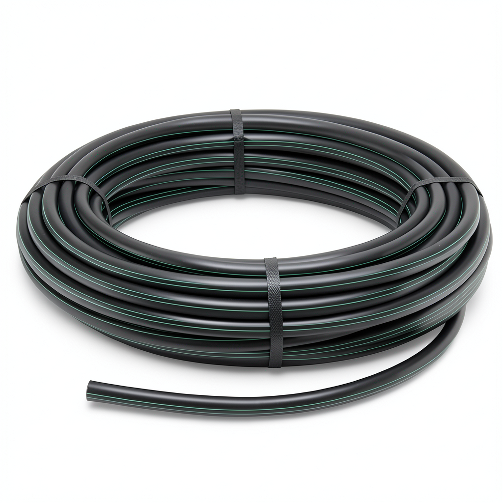 HDPE Polyethylene Coil Pipe Nominal Pressure 10 Bar PE 80 OD 25 mm SDR 13.6 Black