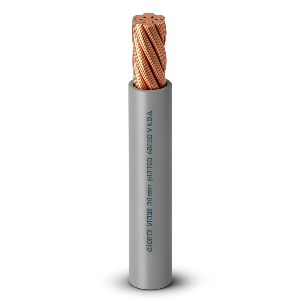 Alfanar Stranded Single-Core Electrical Wire 240mm² 450/750V Copper Conductor PVC Insulated Gray