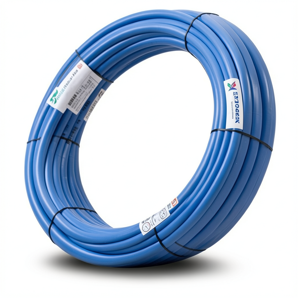 أنابيب HDPE PE 80 ضغط 4 بار قطر خارجي 125 مم سمك 3.9 مم لون أزرق | نيبروبلاست