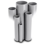 مواسير UPVC قطر خارجي 63 مم سمك 1.9 مم لون رمادي ضغط 6/20 بار