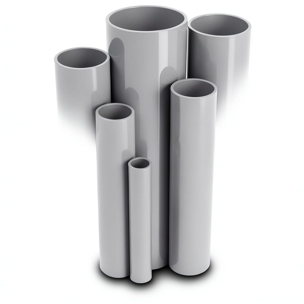 مواسير UPVC قطر خارجي 63 مم سمك 1.9 مم لون رمادي ضغط 6/20 بار