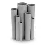 مواسير UPVC ضغط اسمي 16/20 قطر خارجي 140 مم سمك 10.4 مم لون رمادي