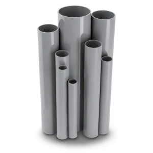 مواسير UPVC ضغط 16/20 قطر خارجي 200 مم سمك 14.9 مم لون رمادي