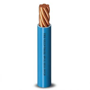 لفة سلك كهرباء مفرد مجدول 300 ملي 450/750 فولت موصل نحاس معزول PVC، أزرق | شركة الفنار