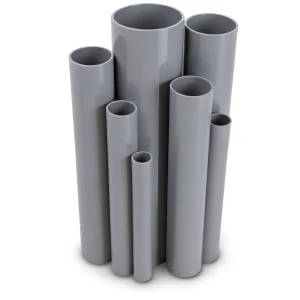 مواسير UPVC ضغط اسمي 16/20 بار قطر خارجي 63 مم سمك 4.7 مم لون رمادي