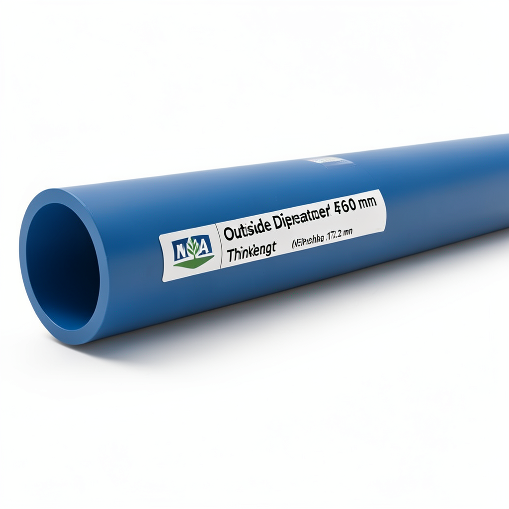 مواسير HDPE PE 80 ضغط 4 بار قطر خارجي 560 مم سمك 17.2 مم لون ازرق | نيبروبلاست