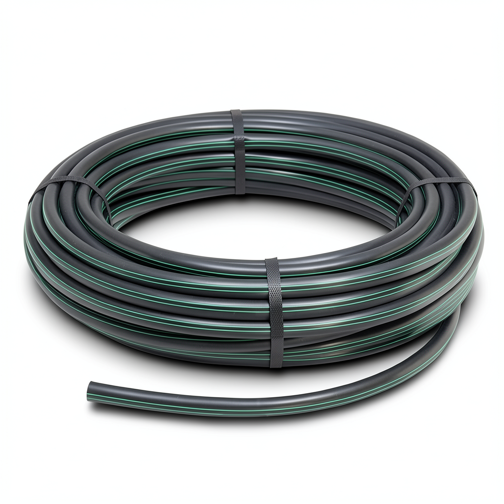 لفة أنابيب HDPE ضغط 10 بار PE 80 قطر خارجي 20 مم SDR 13.6 لون أسود