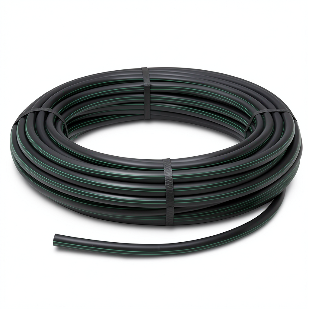 HDPE Polyethylene Plastic Coil Pipe 10 Bar Pressure, 40 mm OD, SDR 13.6, Black