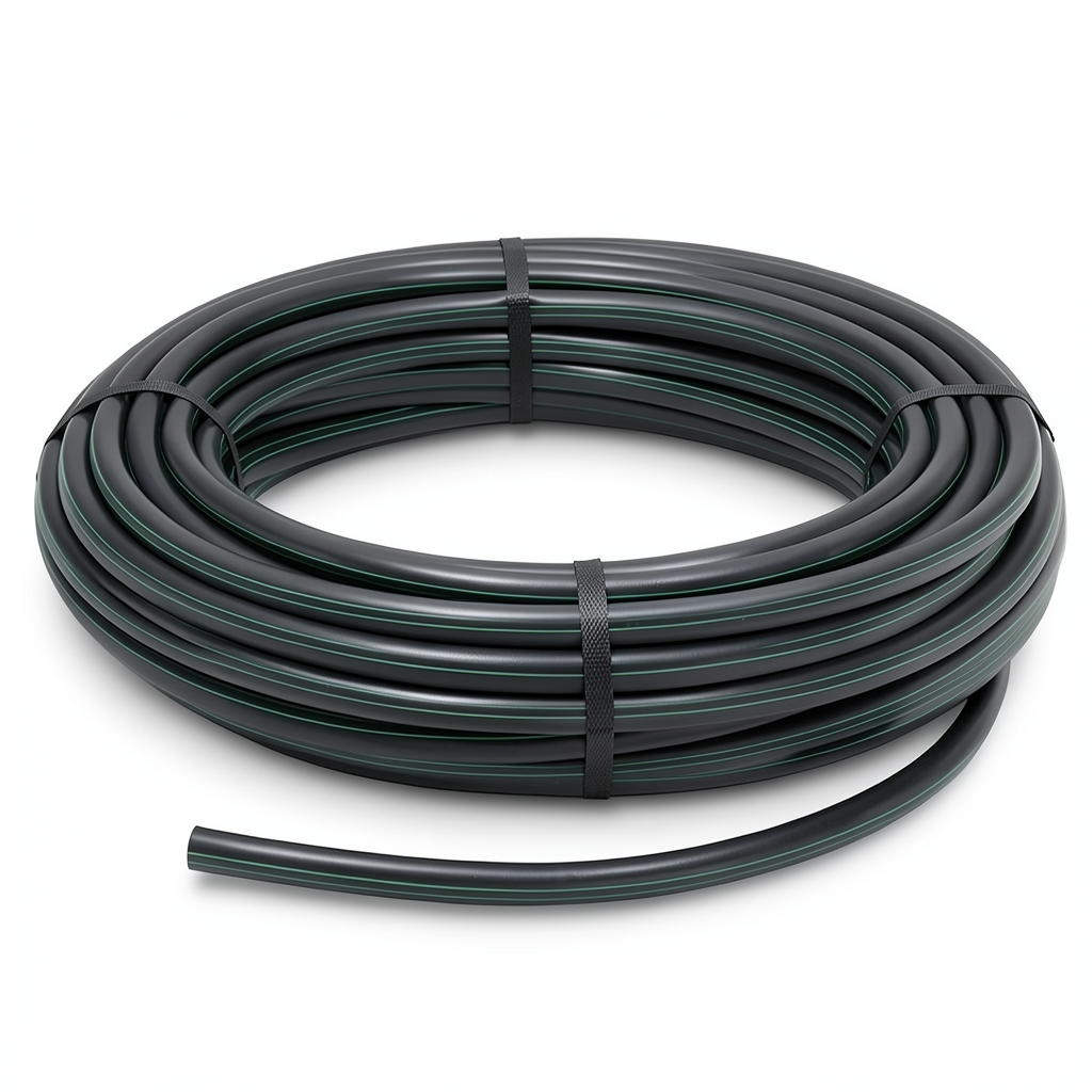 HDPE Coil Pipe Pressure 10 Bar PE 80 Size 50 mm SDR 13.6 Black
