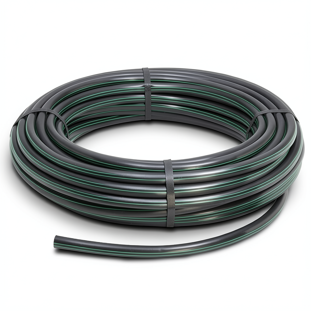 HDPE Polyethylene Coil Pipe Nominal Pressure 10 Bar PE 80 OD 63 mm SDR 13.6 Black