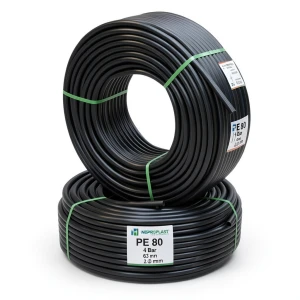 HDPE Pipes PE 80 Pressure 4 Bar Diameter 63 mm Thickness 2.0 mm Black | NEPROPLAST