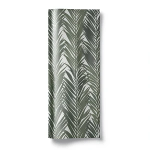 Leaf Patterned Wallpaper 10m x 0.53m Dark Green, Model 10031-07