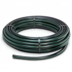 HDPE Plastic Coil Pipe  Nominal Pressure 6 Bar [PE 63] Outside Diameter 40 mm  SDR 17.6  Color Black with Green Stripes | Almona Factory