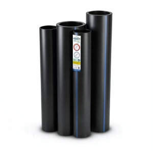 مواسير HDPE PE 80 ضغط 4 بار قطر خارجي 200 مم سمك 6.2 مم لون أسود | نيبروبلاست