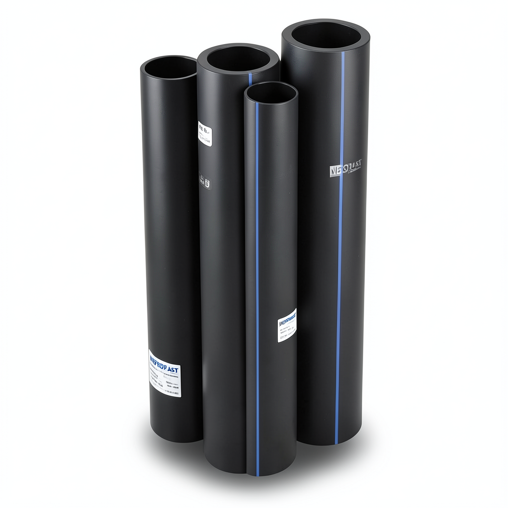 HDPE Pipes PE 80 Pressure 4 Bar Outside Diameter 225 mm Thickness 6.9 mm Black | NEPROPLAST