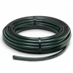HDPE Plastic Coil Pipe  PN 6 Bar [PE 63] OD 32 mm  SDR 17.6  Color Black with Green Stripes | Almona Factory