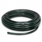 HDPE Plastic Coil Pipe  PN 6 Bar [PE 63] OD 63 mm  SDR 17.6  Color Black with Green Stripes | Almona Factory