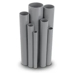 مواسير UPVC ضغط اسمي 10/20 بار قطر خارجي 75 مم سمك 3.6 مم لون رمادي