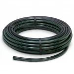 HDPE Plastic Coil Pipe  Nominal Pressure 6 Bar [PE 63] Outside Diameter 90 mm  SDR 17.6  Color Black with Green Stripes | Almona Factory