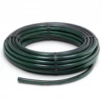 HDPE Plastic Coil Pipe  PN 6 Bar [PE 63] OD 125 mm  SDR 17.6  Color Black with Green Stripes | Almona Factory