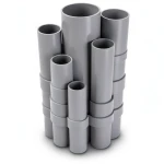 مواسير UPVC ضغط 10/20 بار قطر خارجي 90 مم سمك 4.3 مم لون رمادي